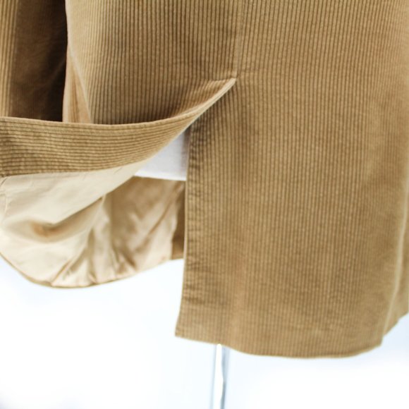 Brooks Brothers Tan Corduroy Blazer 48 Sport Coat Knot Buttons Notch Lapel Vtg - Picture 7 of 16